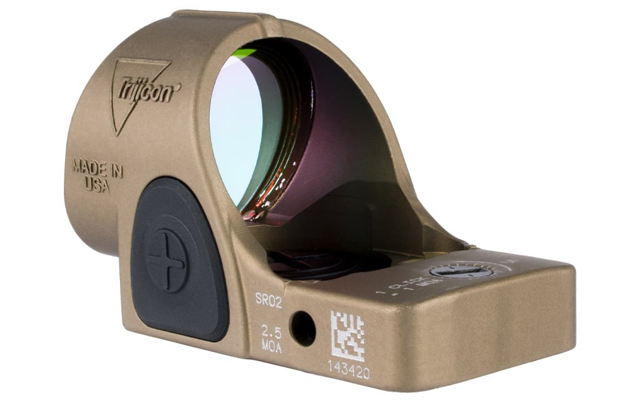 TRIJICON SRO Red Dot Sight MOA with Adjustable LED Coyote Brown Anodiz